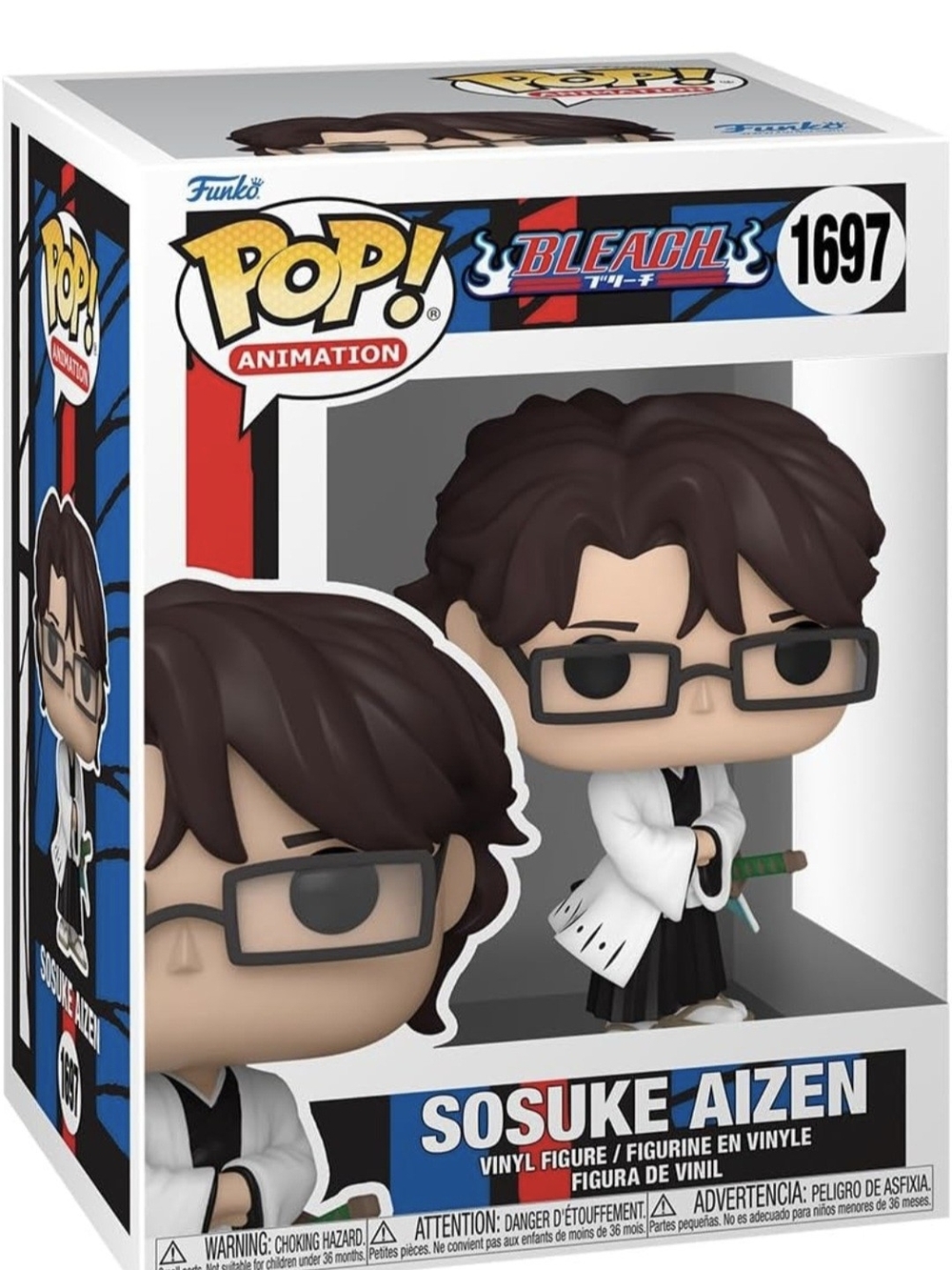 Funko Pop! + Vinyl Protector Animation Sosuke Aizen #1697 Bleach Vinyl Figure